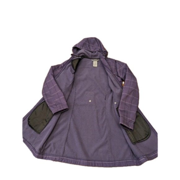 Free Country fleece lined purple Softshell Long Jacket, women's size S - Picture 7 of 8